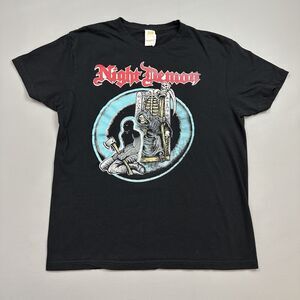 Night Demon Shirt Mens Large Black Heavy Metal Band Final Curse 2016 Tour